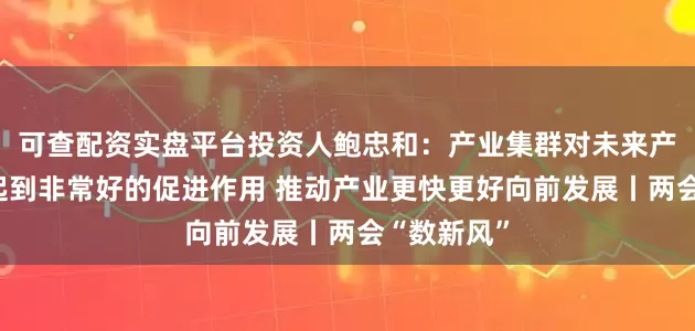 可查配资实盘平台投资人鲍忠和：产业集群对未来产业的发展起到非常好的促进作用 推动产业更快更好向前发展丨两会“数新风”